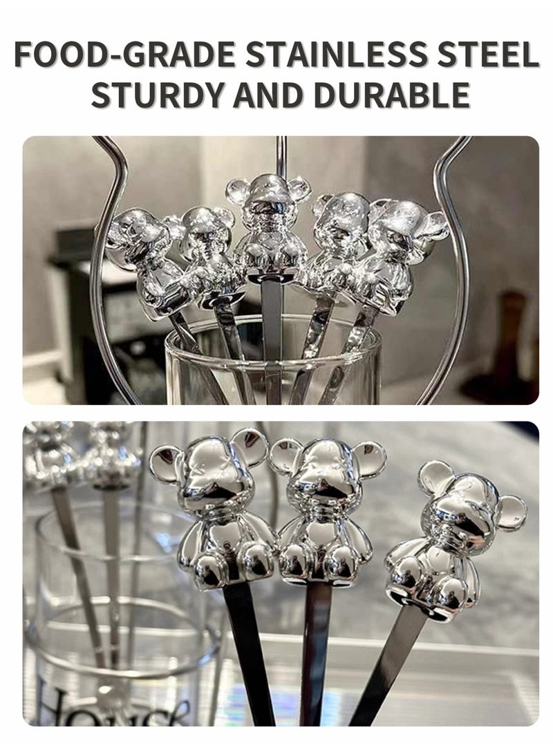 جيني جار حامل أدوات الطعام الكرتوني، حامل أدوات الطعام الفولاذي، حامل الملاعق، حامل أدوات الطعام الفضية، حامل أدوات الطعام المسطحة، حامل أدوات الطعام، مع ملعقة وشوكة - Image 5